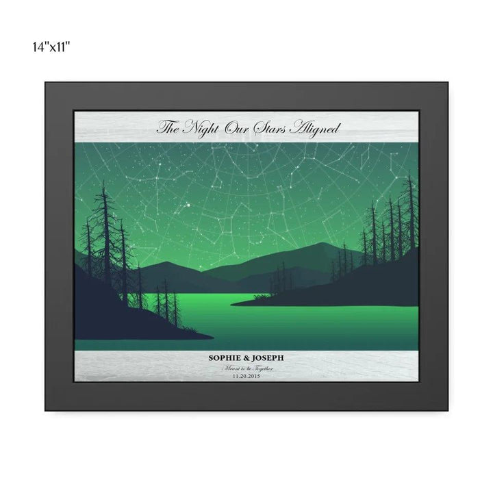 Custom Green River Landscape Star Map - ARTFULANE