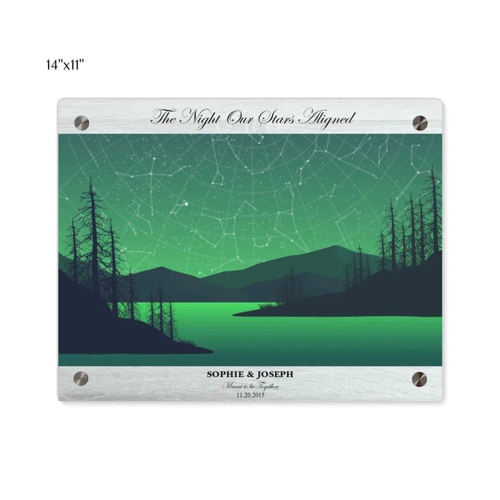 Custom Green River Landscape Star Map - ARTFULANE