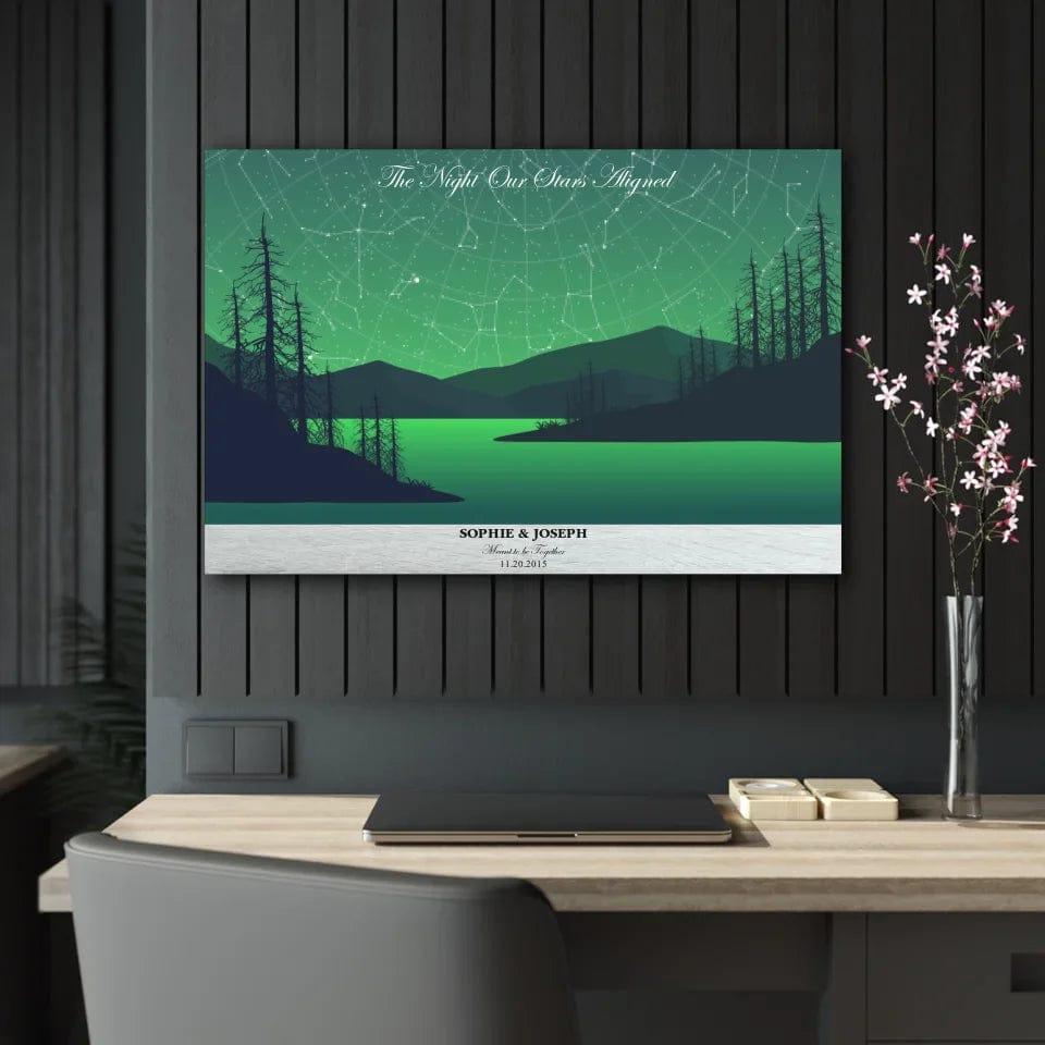 Custom Green River Landscape Star Map - ARTFULANE