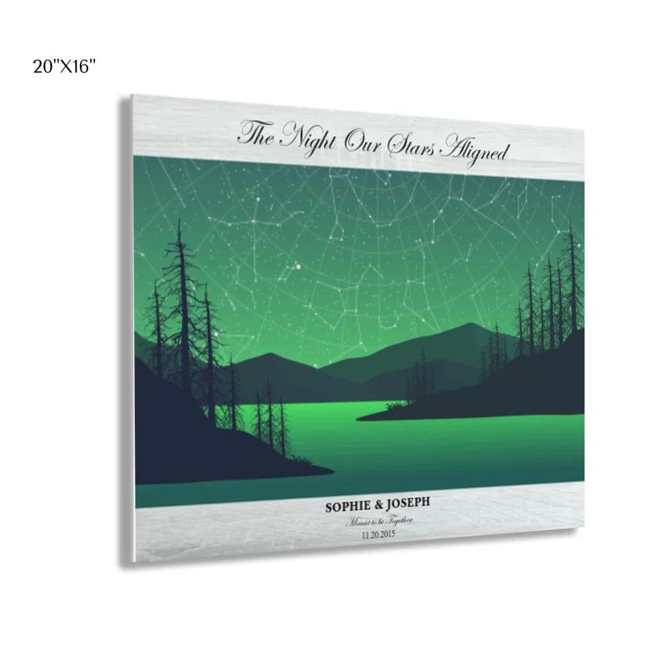 Custom Green River Landscape Star Map - ARTFULANE