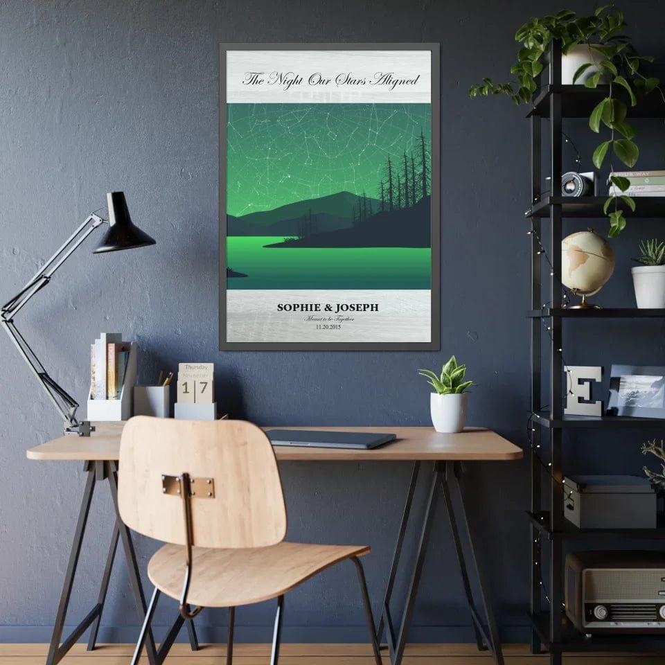 Custom Green River Landscape Star Map - ARTFULANE