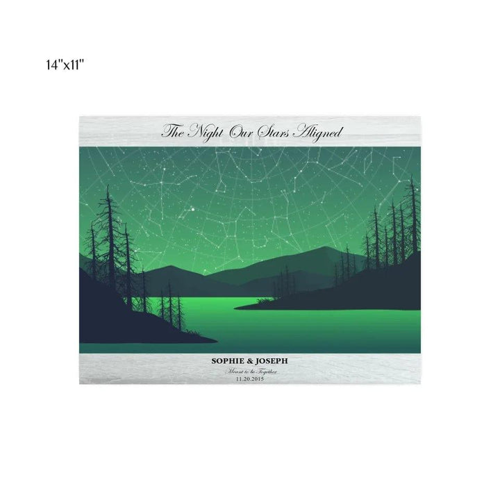 Custom Green River Landscape Star Map - ARTFULANE