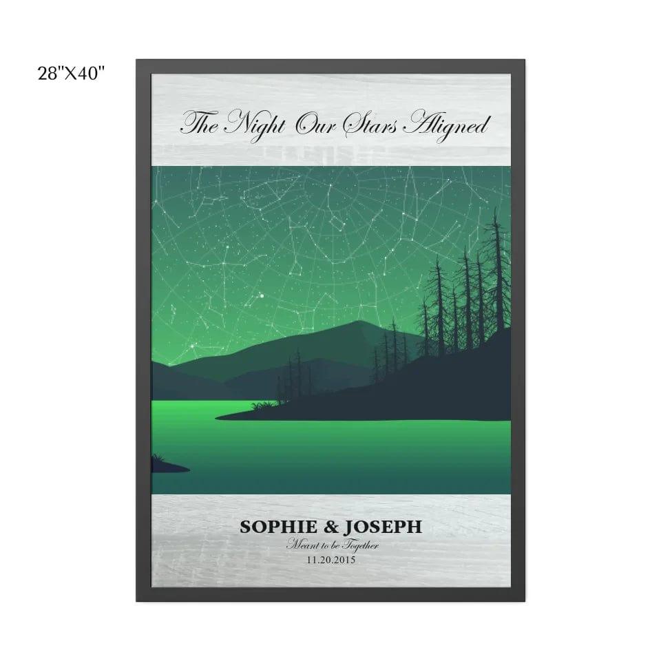 Custom Green River Landscape Star Map - ARTFULANE