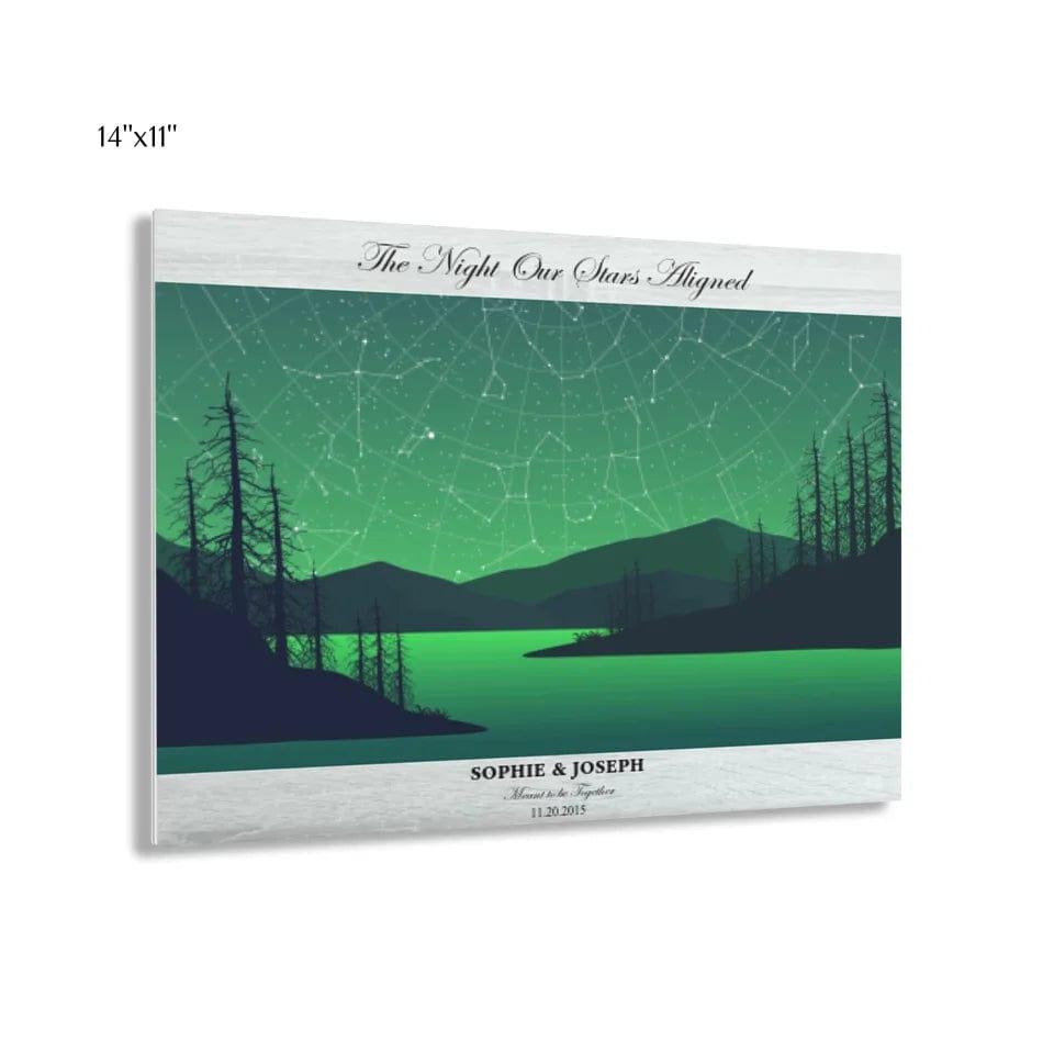 Custom Green River Landscape Star Map - ARTFULANE