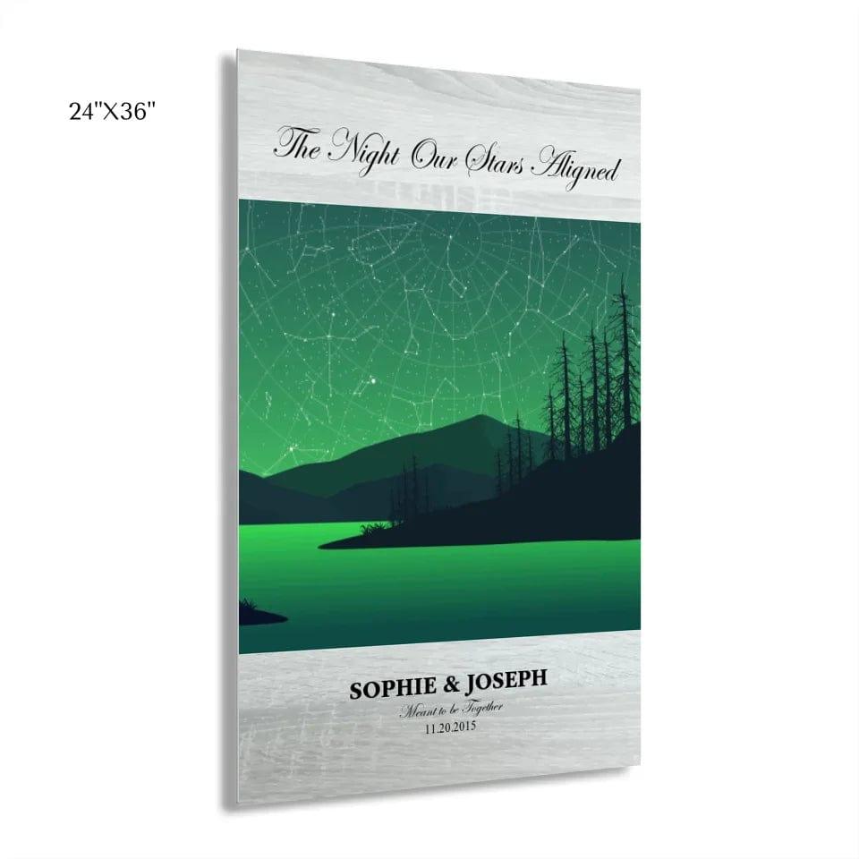 Custom Green River Landscape Star Map - ARTFULANE