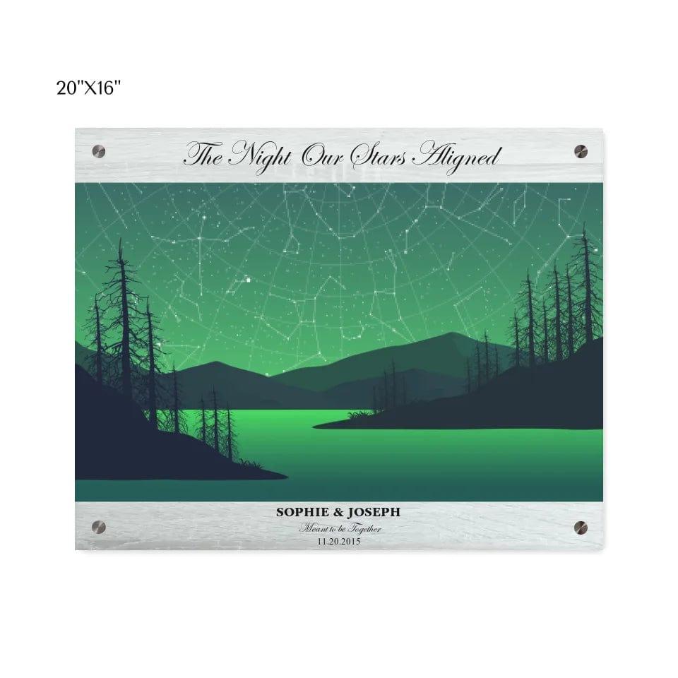 Custom Green River Landscape Star Map - ARTFULANE