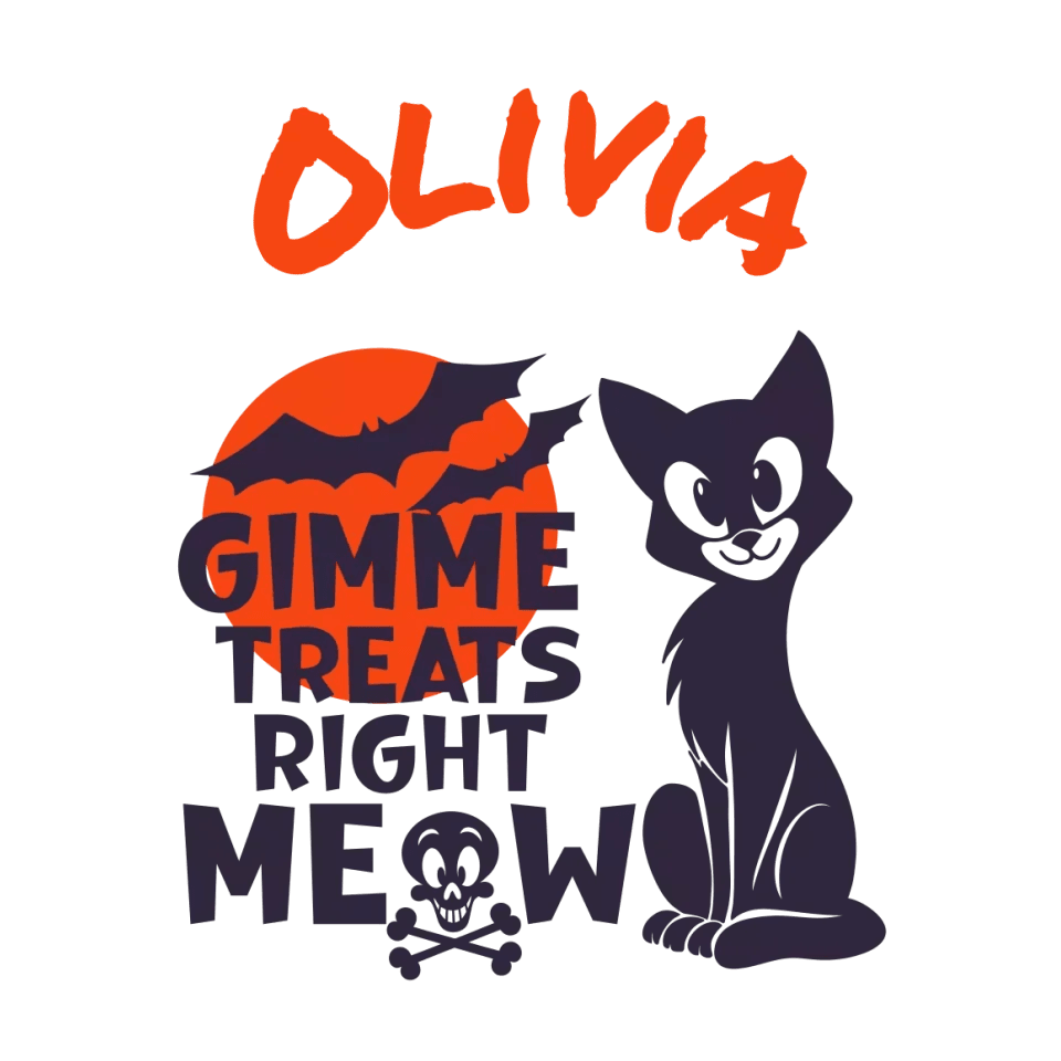 Custom Halloween Black Cat T-Shirt – ART-TSH023 - ARTFULANE