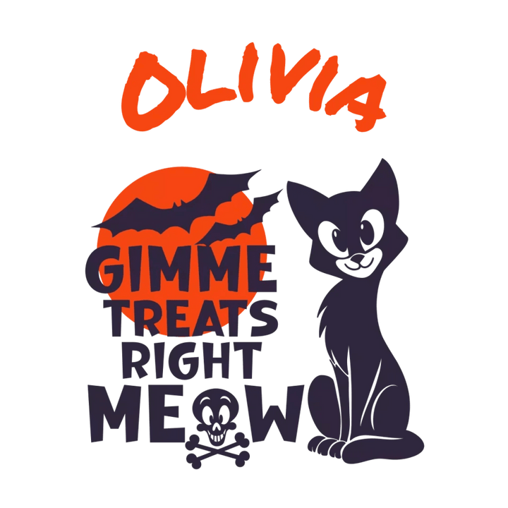 Custom Halloween Black Cat T-Shirt – ART-TSH023 - ARTFULANE