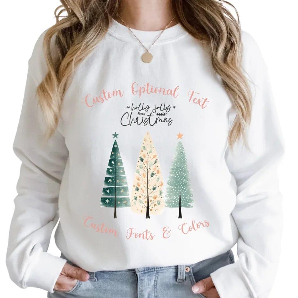 Custom Hand-Drawn Christmas Trees Sweatshirt & Hoodie - ART-SWH223 - ARTFULANE