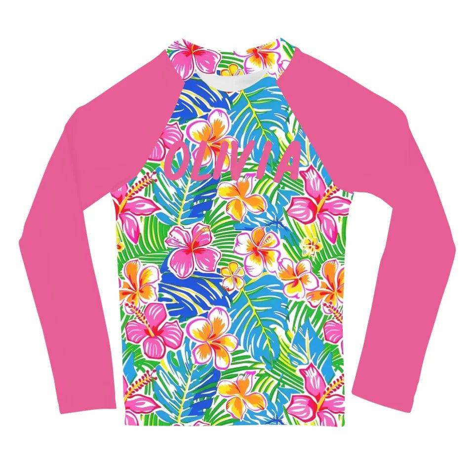 Custom Hawaii Watercolor Rash Guard - ART-RGD323 - ARTFULANE