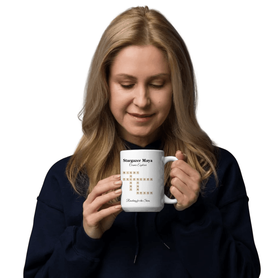 Custom Hobbies Word Tile Mug - ARTFULANE