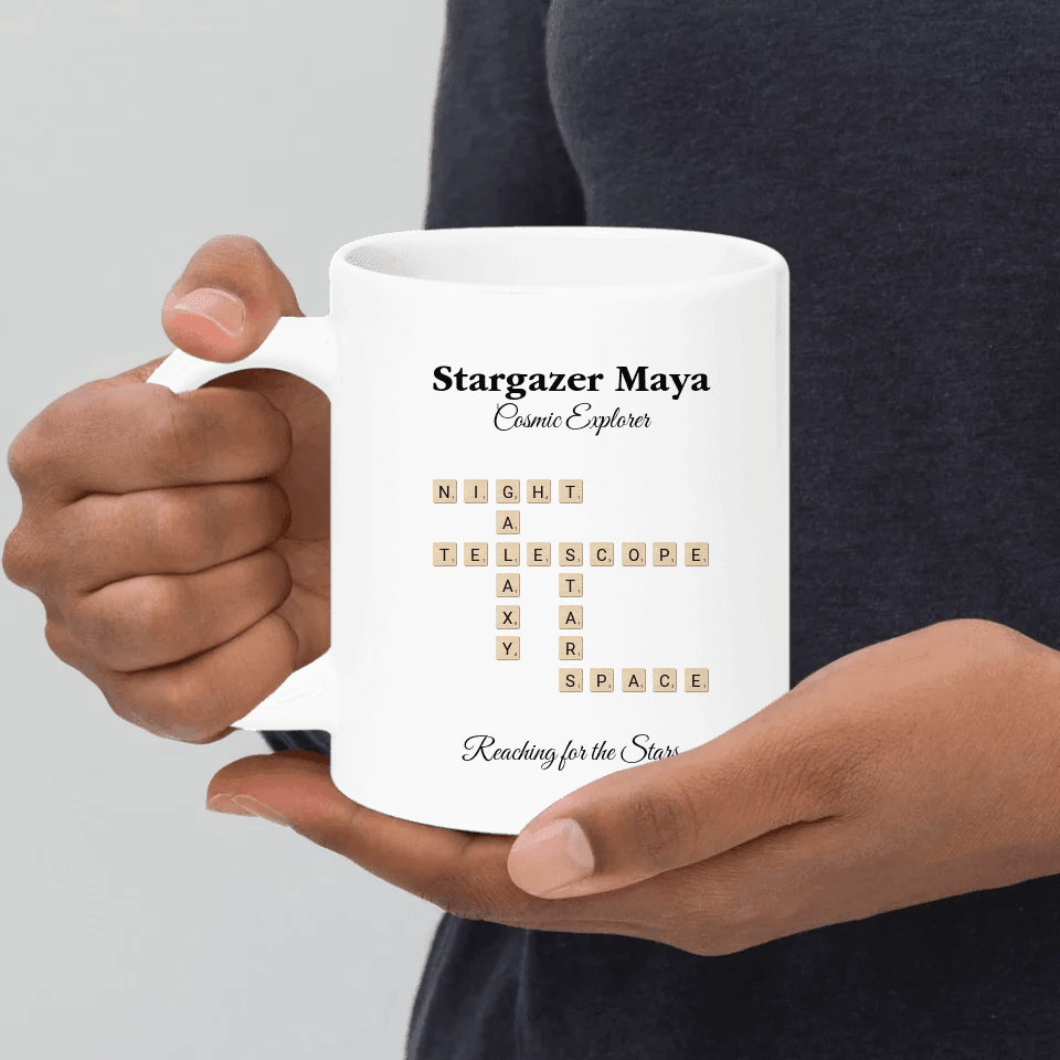 Custom Hobbies Word Tile Mug - ARTFULANE