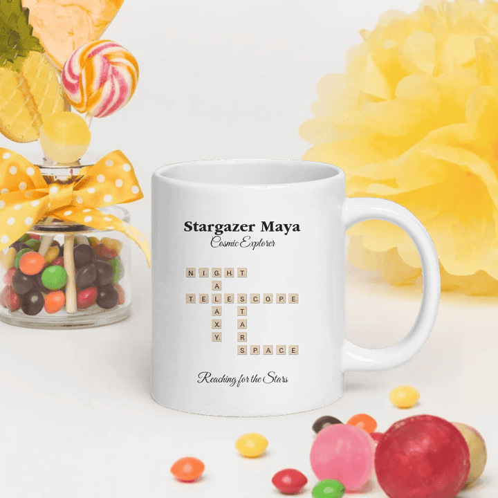 Custom Hobbies Word Tile Mug - ARTFULANE