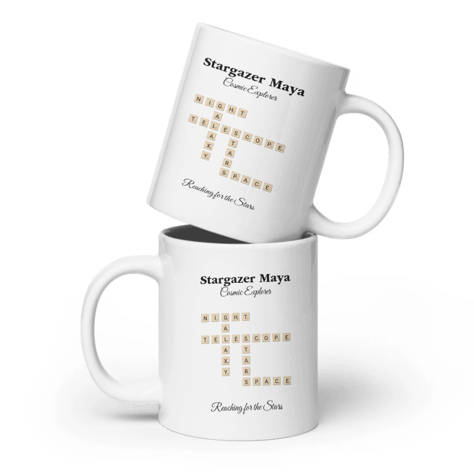 Custom Hobbies Word Tile Mug - ARTFULANE