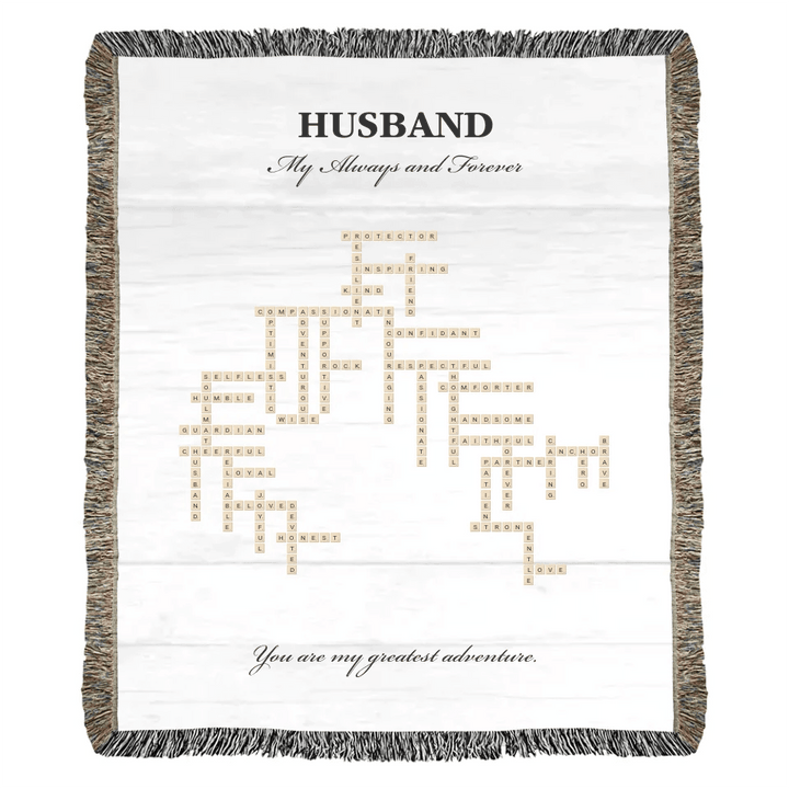 Custom Husband Word Tile Blanket - ARTFULANE