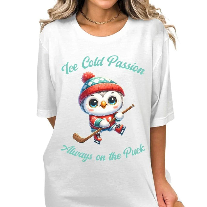 Custom Ice Hockey Cute Animals T-Shirt - ART-TSH097 - ARTFULANE