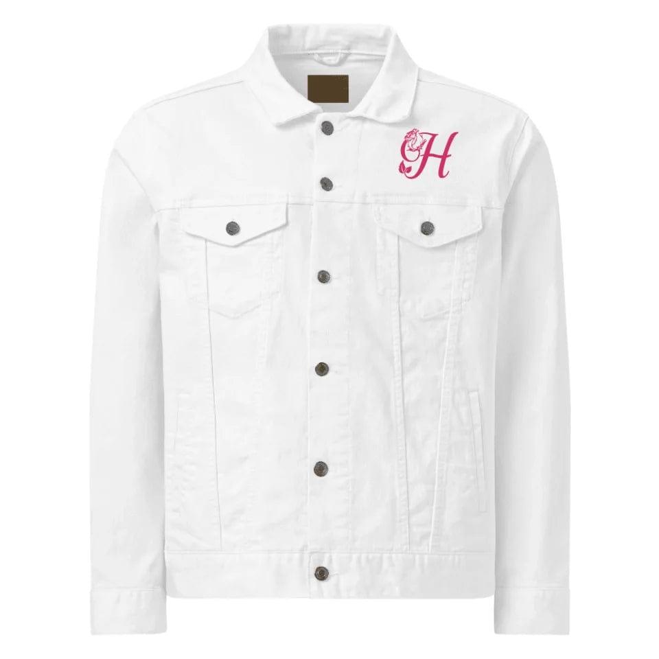 Custom Embroidered Rose Bloom Initial Jacket - ART-JKT272 - ARTFULANE