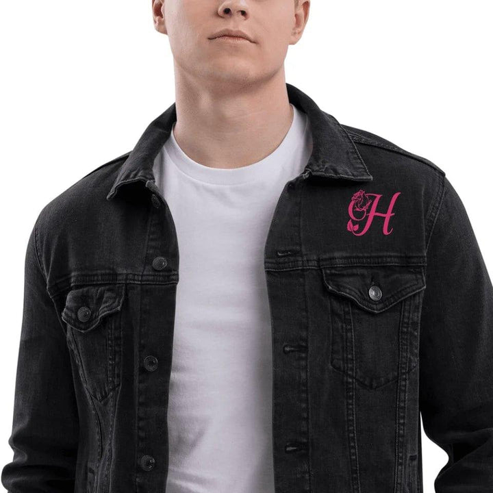 Custom Embroidered Rose Bloom Initial Jacket - ART-JKT272 - ARTFULANE