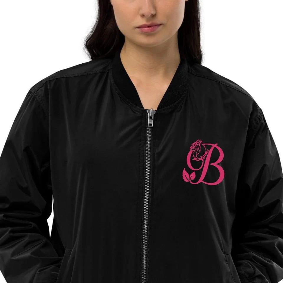 Custom Embroidered Rose Bloom Initial Jacket - ART-JKT272 - ARTFULANE