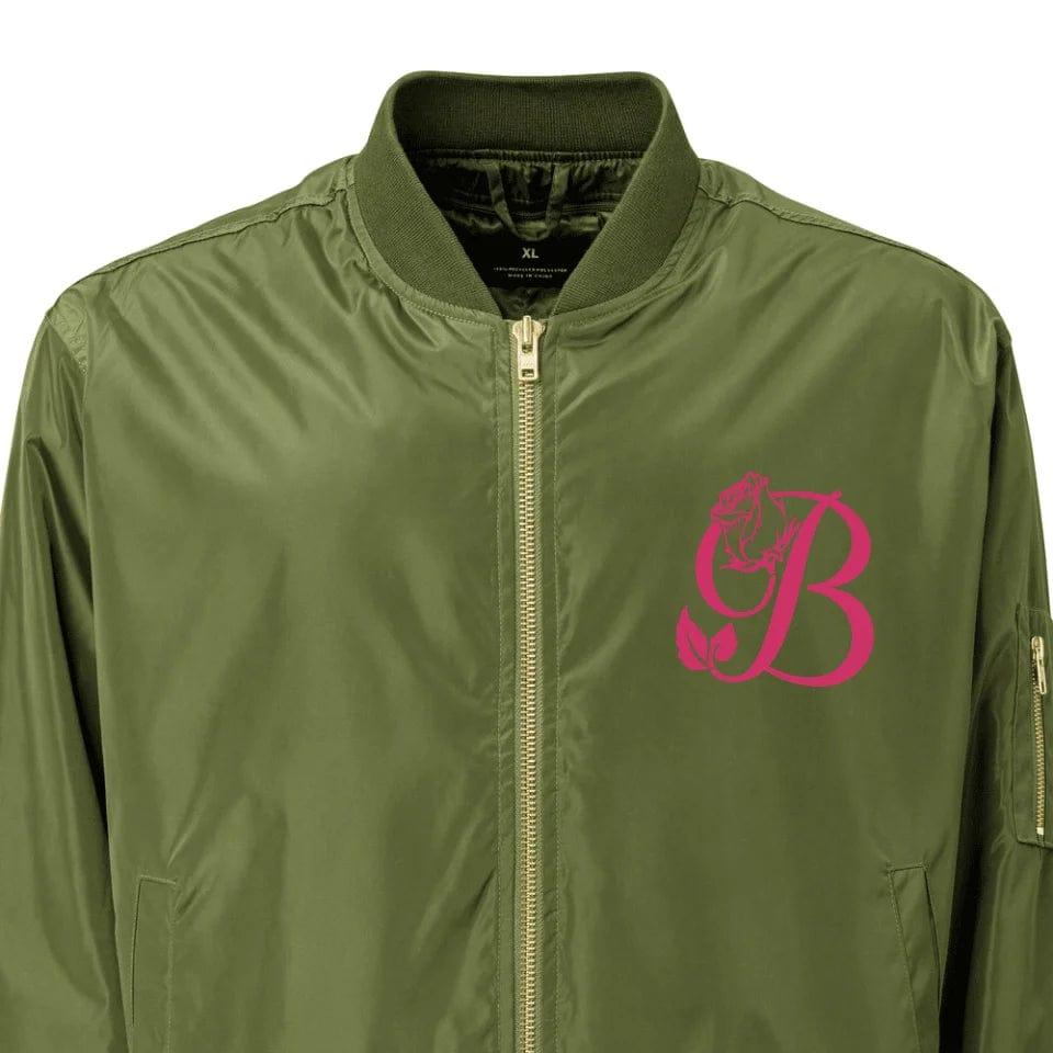 Custom Embroidered Rose Bloom Initial Jacket - ART-JKT272 - ARTFULANE